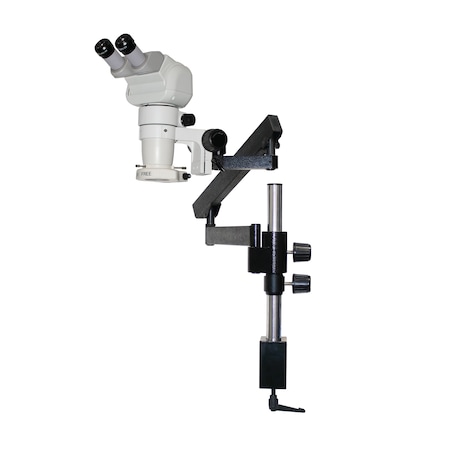 Scienscope Tilting Stereo Zoom Microscope/Compact LED Ring On Articulating Arm CMO-PK3-E1-E